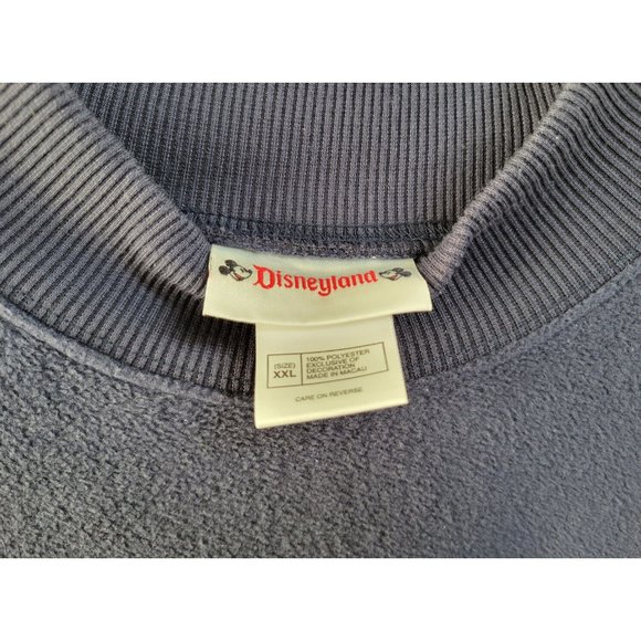 NWOT XXL Vtg Disneyland Winnie the Pooh Hunny Embroidered Navy Fleece Sw… - Picture 3 of 5